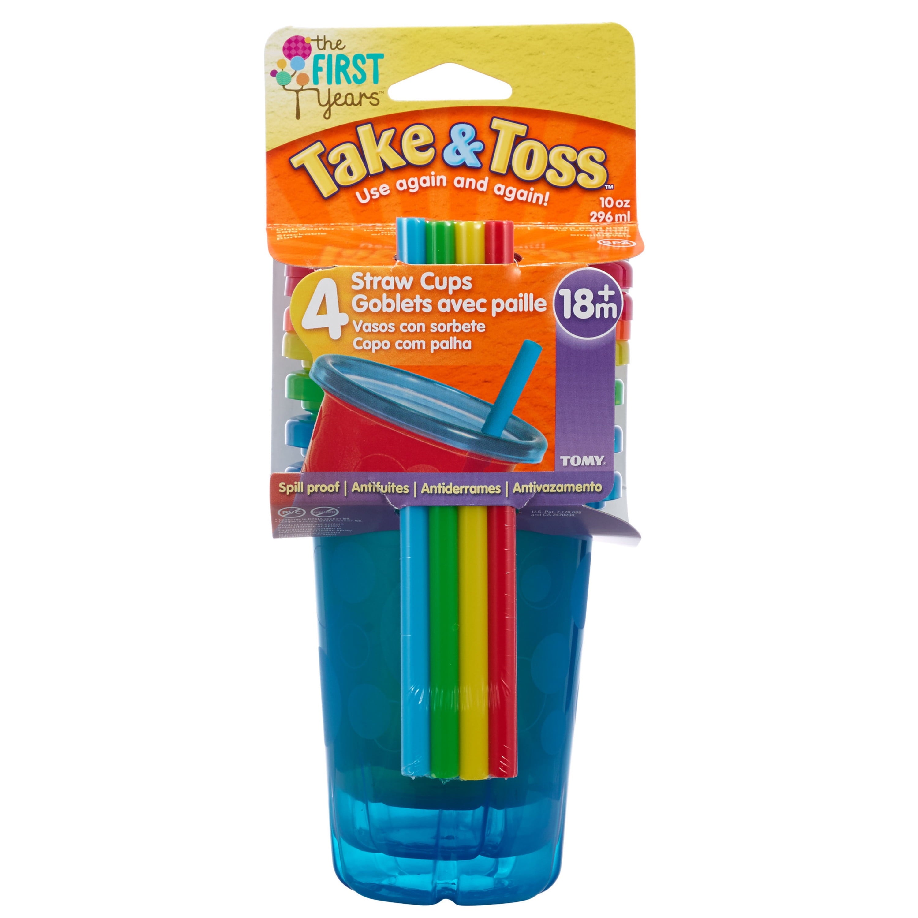 The First Years Take & Toss Straw Cups 10 oz - 4 Pack