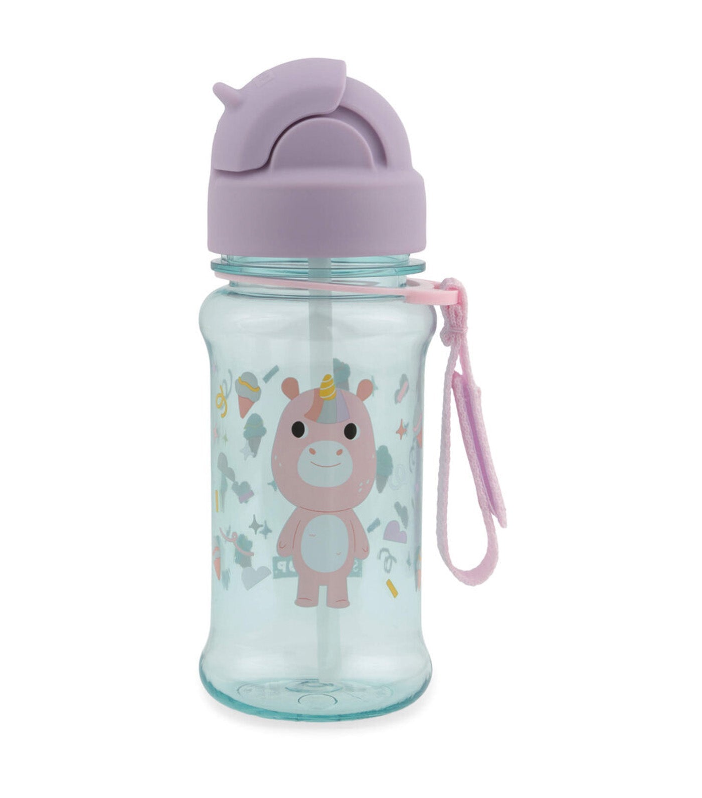 Skip Hop Besties Squad Tritan Straw Bottle - Uma Unicorn detail