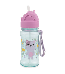Skip Hop Besties Squad Tritan Straw Bottle - Cleo Cat side view