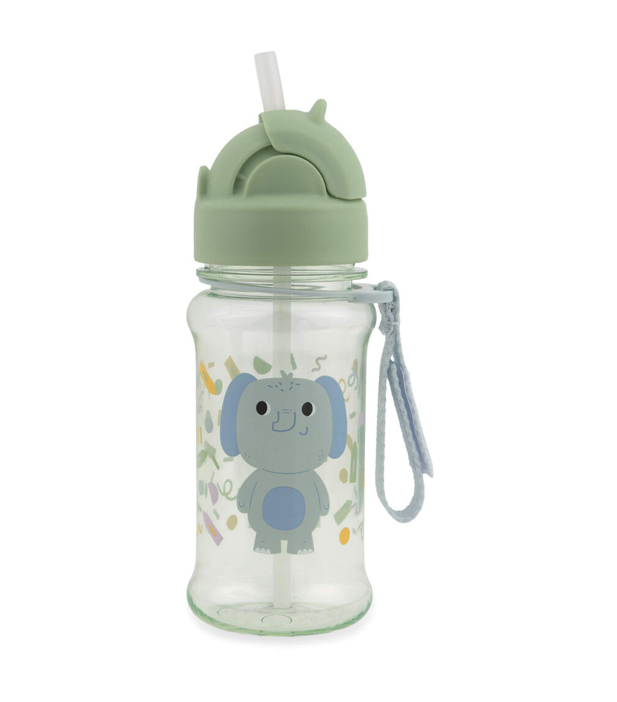 Skip Hop Besties Squad Tritan Straw Bottle - Emmett Elephant side view