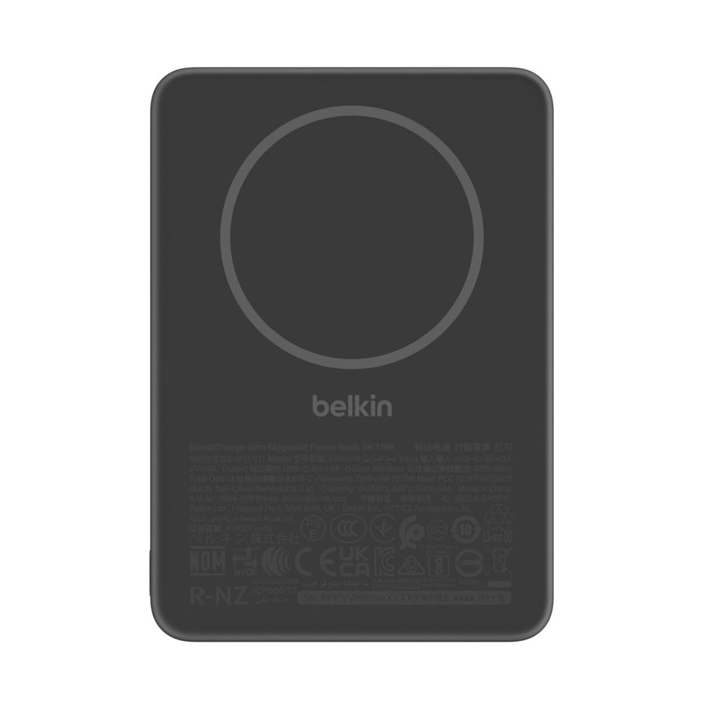 Belkin BoostCharge Slim Magnetic 5000mAh Power Bank MagSafe - Black