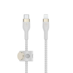 BELKIN BOOSTCHARGE PRO FLEX USB-C BRAIDED TO LIGHTNING 1M - WHITE
