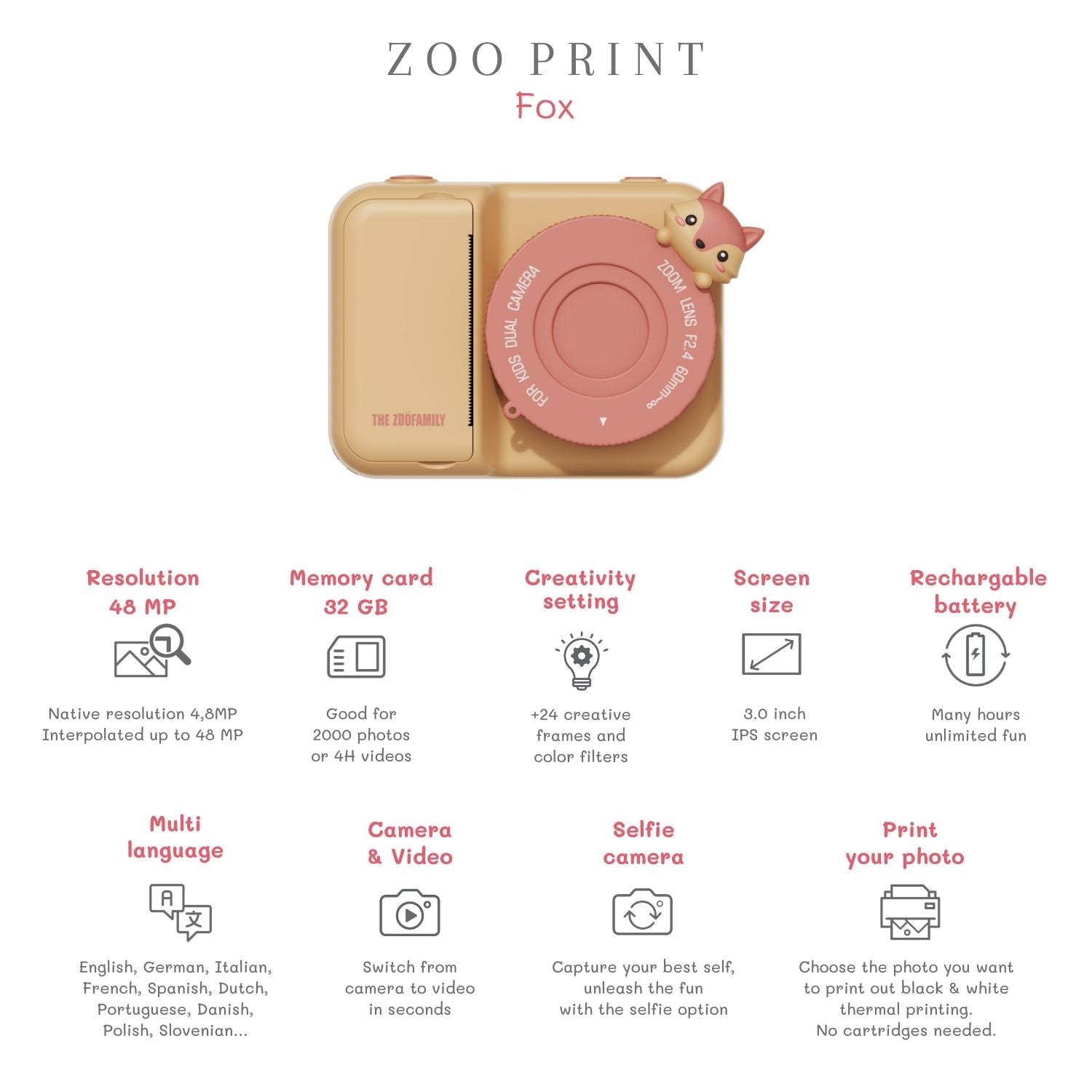 Zoo Print - Fox