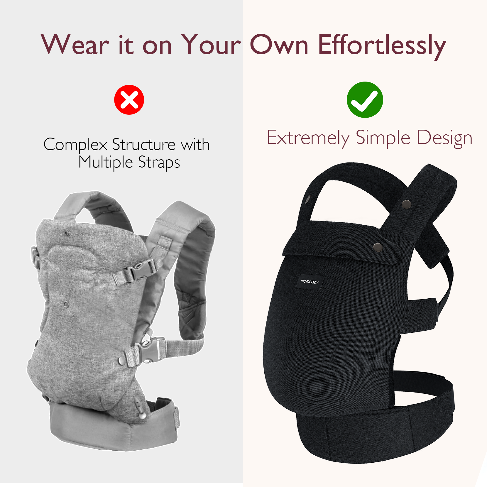 3-in-1 Baby Carrier - Black