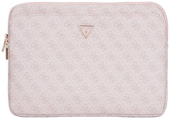 Guess 14" Laptop Sleeve with Zipper Pocket & Triangle Logo - Pink
