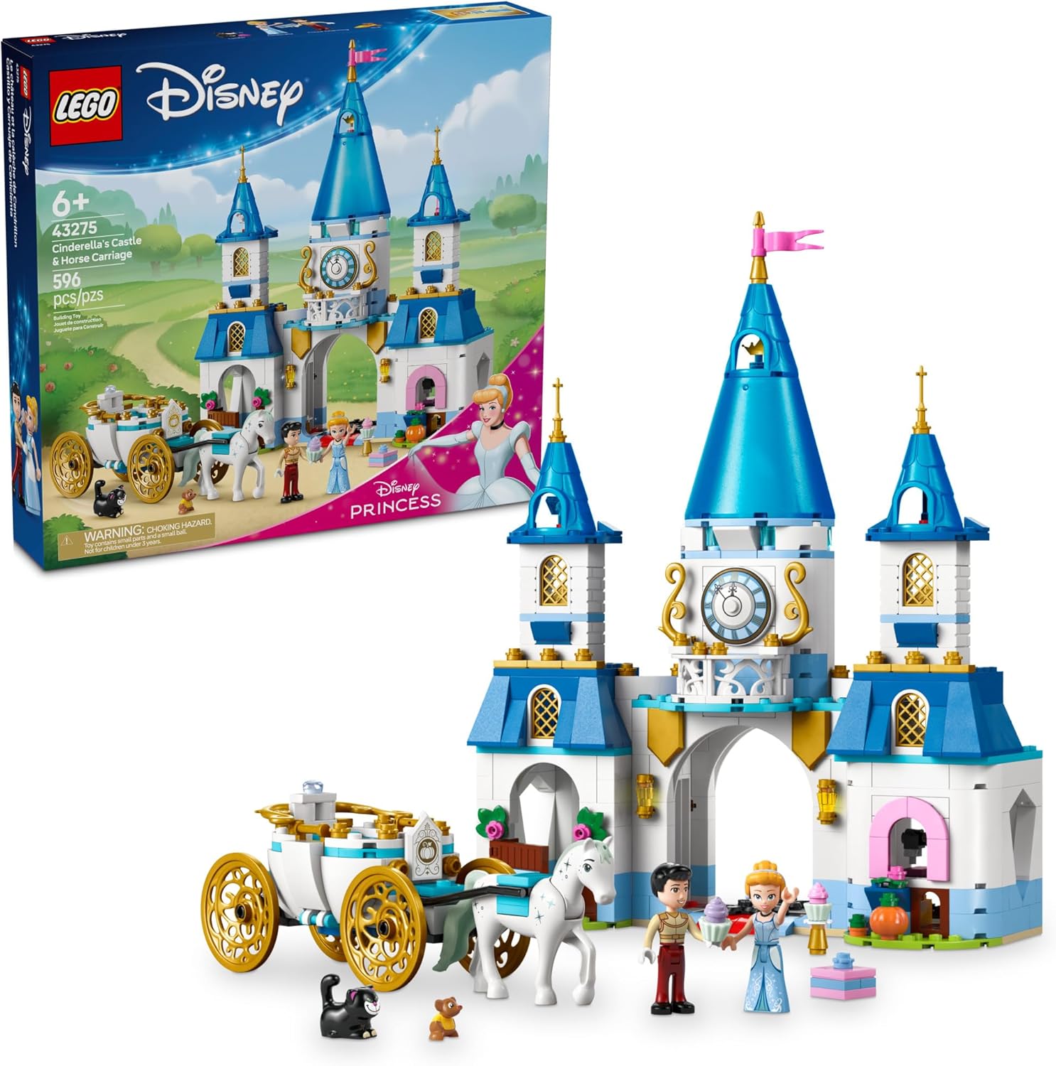 LEGO Disney Princess Cinderella's Castle & Horse Carriage Playset