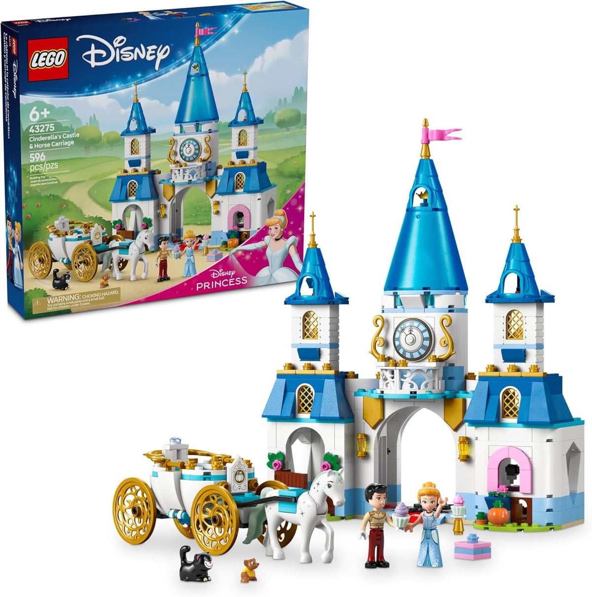 LEGO Disney Princess Cinderella's Castle & Horse Carriage Playset