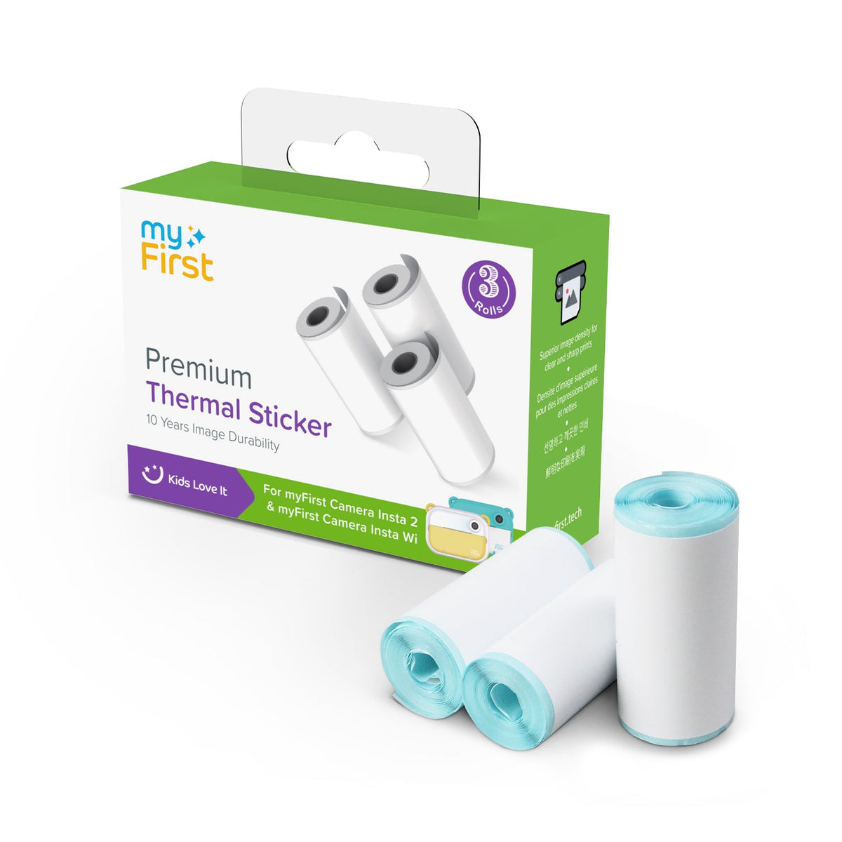 myFirst thermal sticker paper rolls for Insta 2, Insta Wi and Insta 20