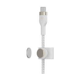 BELKIN BOOSTCHARGE PRO FLEX USB-C BRAIDED TO LIGHTNING 1M - WHITE