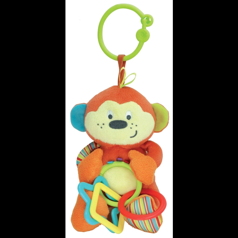 Cheeky Chimp Rattle with Rings - 000119