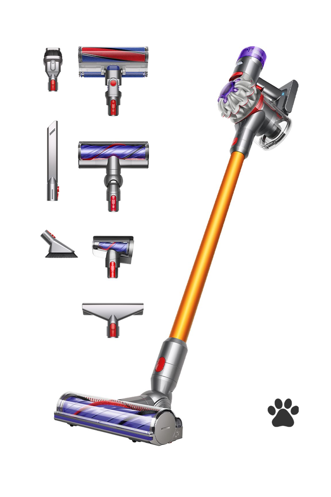 Dyson V8 Absolute Vacuum Cleaner - Silver/Yellow