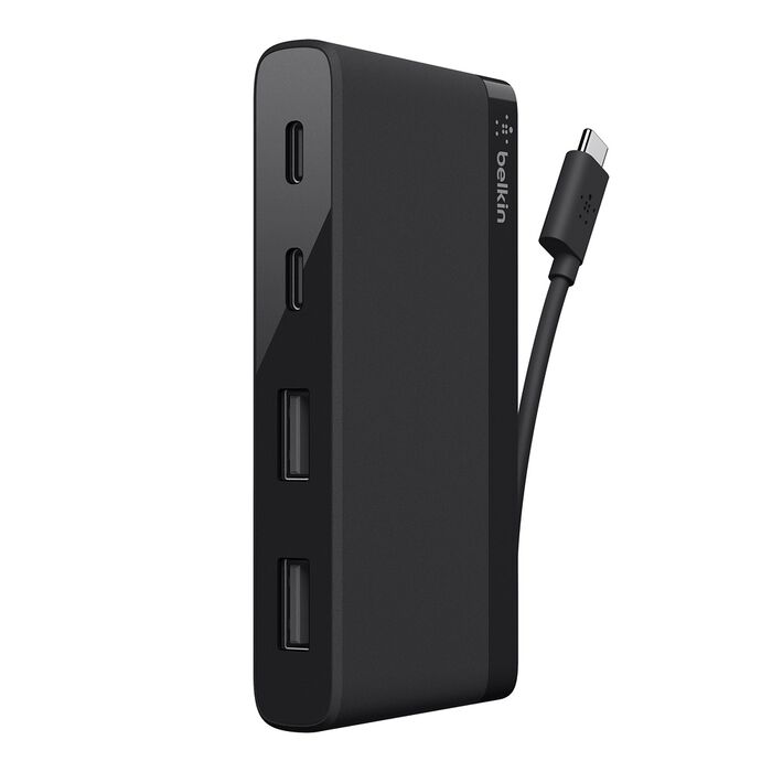 BELKIN USB-C 4-PORT MINI HUB, 5GBPS DATA TRANSFER SPEEDS (SHARED)