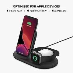 Belkin 3‑in‑1 Wireless Charging Dock - Black