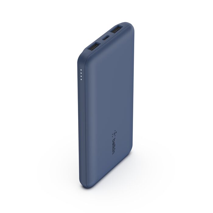 BELKIN BOOSTCHARGE 3-PORT 10K POWER BANK WITH USB-C 15W, DUAL USB-A, 15CM USB-A TO USB-C CABLE - Blue BELKIN BOOSTCHARGE 3-PORT 10K POWER BANK WITH USB-C 15W, DUAL USB-A, 15CM USB-A TO USB-C CABLE - Blue