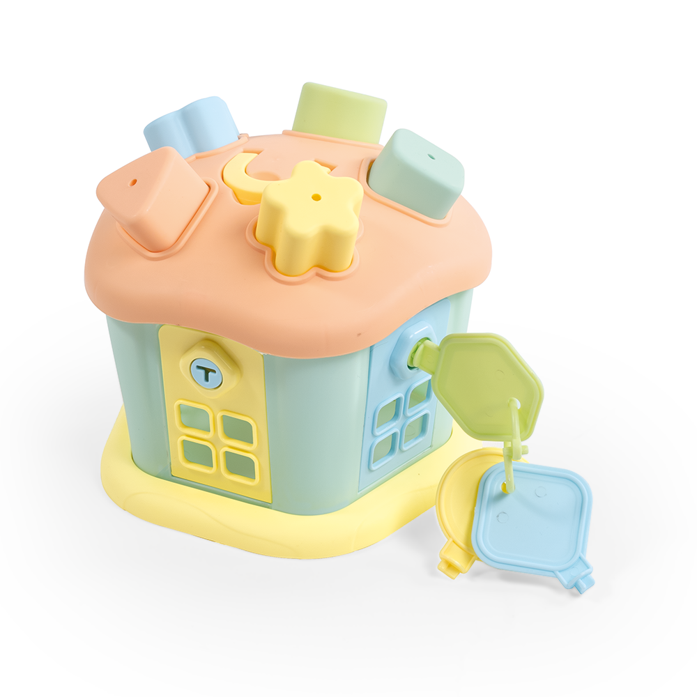 DOLU Shape Sorter Sweet House Pastel Orange
