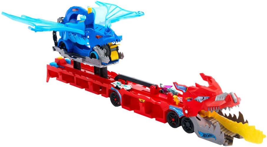 Hot Wheels City Toy Car Track Set, Ultimate Dual Dragon Transporter Hot Wheels City Toy Car Track Set, Ultimate Dual Dragon Transporter