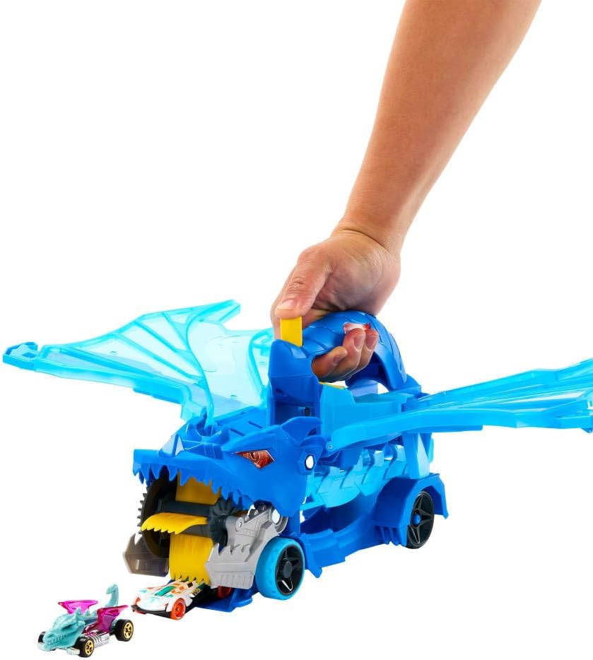 Hot Wheels City Toy Car Track Set, Ultimate Dual Dragon Transporter