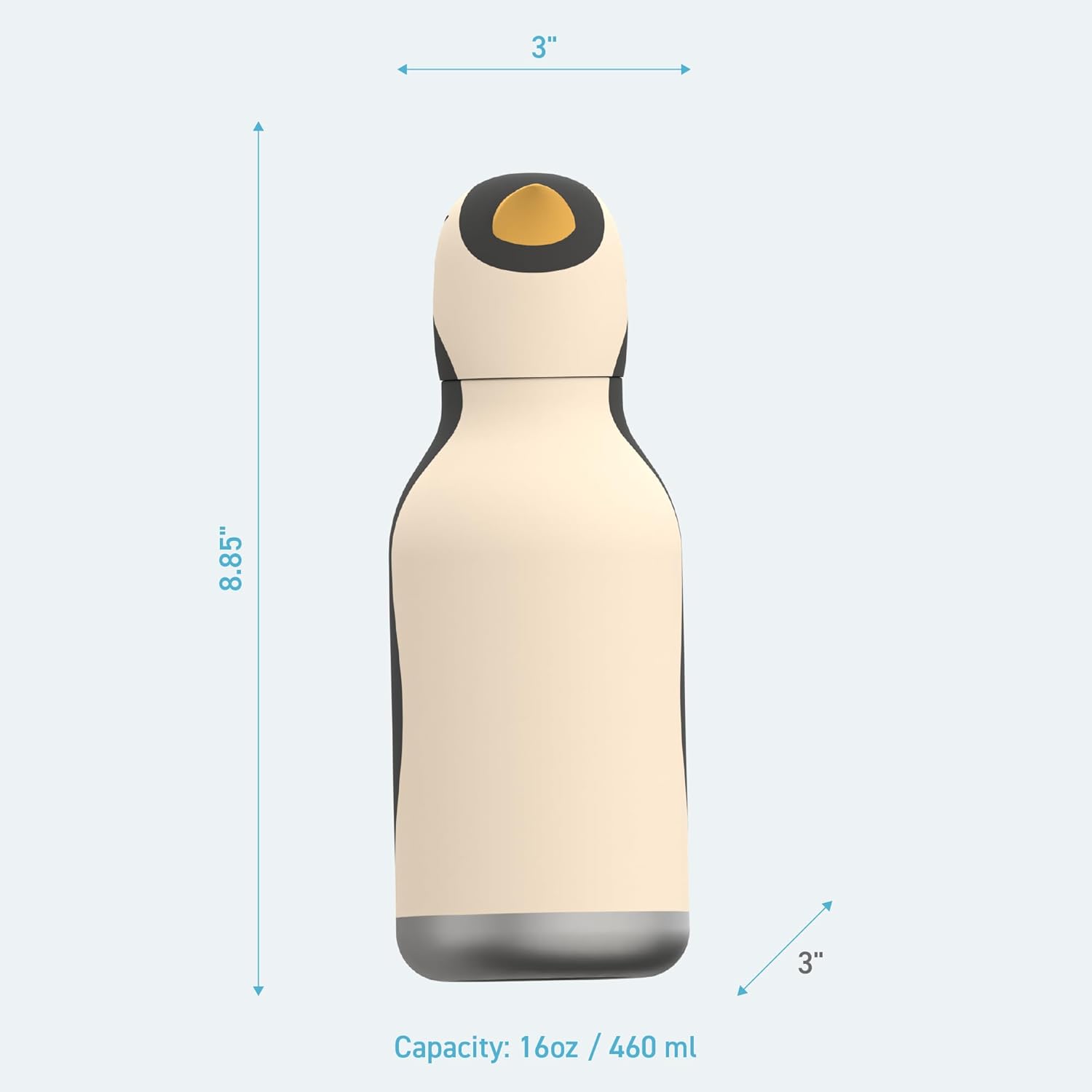 asobu Bestie Bottle Insulated Stainless Steel Water Bottle (Penguin)