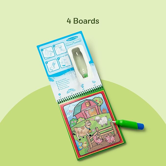 Melissa & Doug On The Go, Reusable Water-Reveal Activity Pad - Animlas