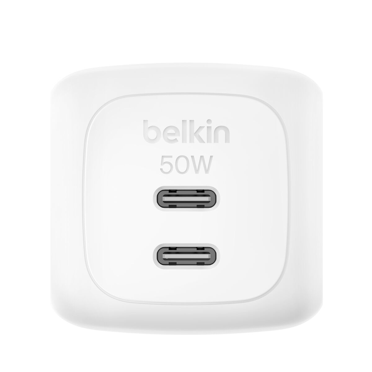 Belkin BoostCharge Pro 50W Dual USB-C GaN Wall Charger PPS - White