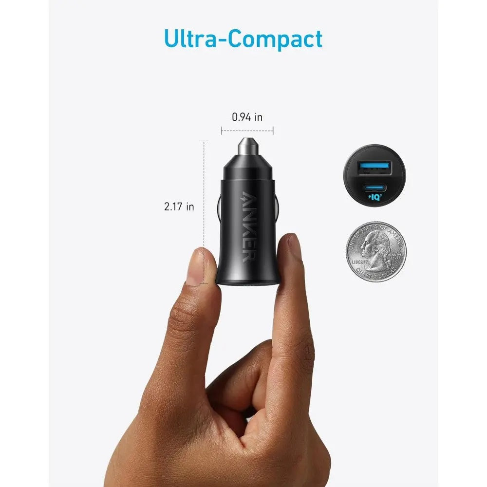 Anker Car Charger 30w | 2 ports - Black