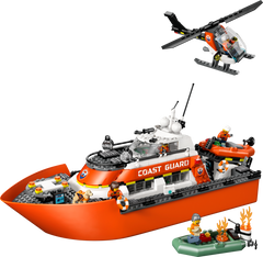 Coast Guard Rescue Boat & Helicopter