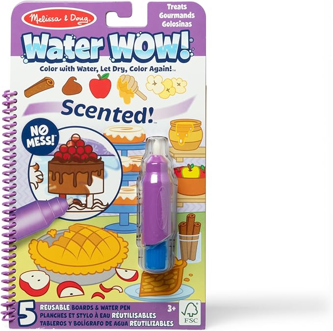 Melissa & Doug Reusable Water Board and Pen Treat Scented