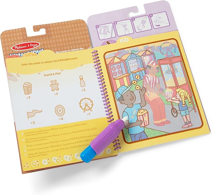 Melissa & Doug Reusable Water Board and Pen Treat Scented