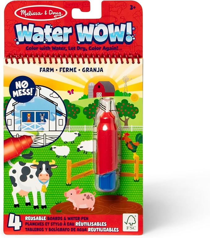 Melissa & Doug Reusable Water Board and Pen - Farm
