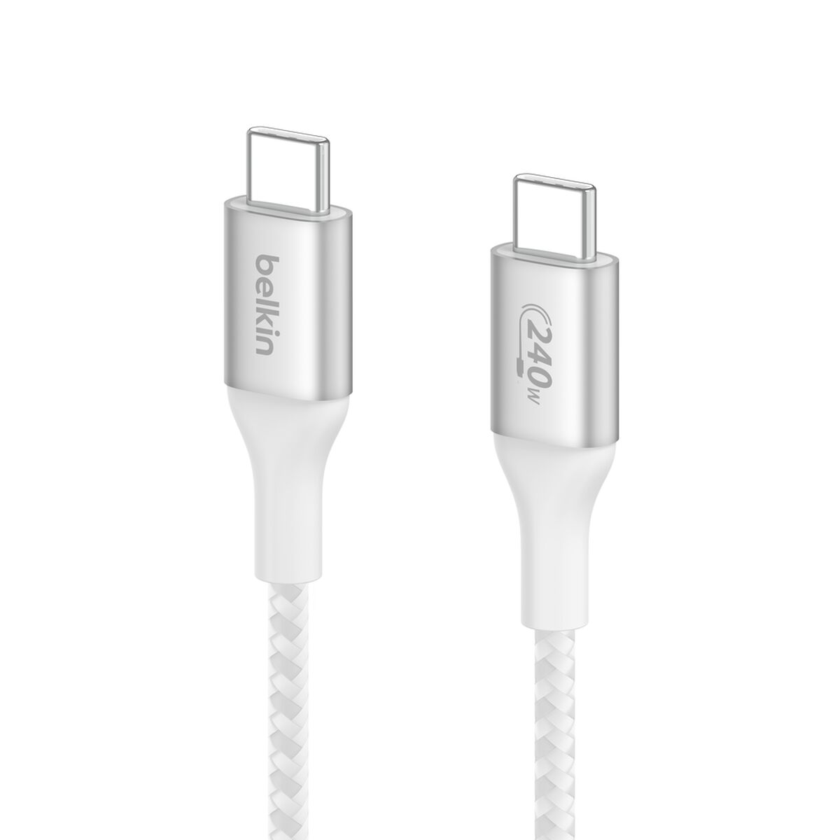 Belkin BoostCharge Braided USB-C to USB-C Cable 240W 1m - White