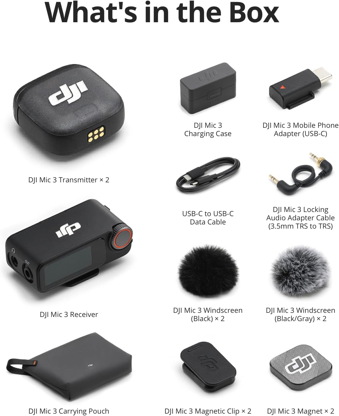 DJI Mic 3 (2 TX + 1 RX + Charging Case)