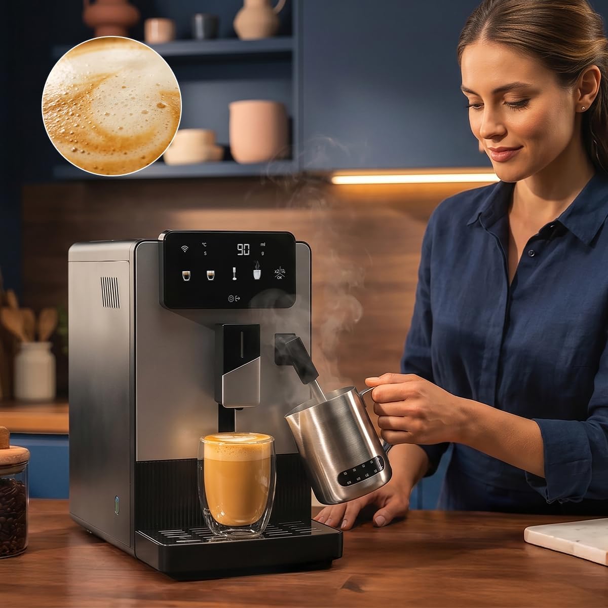 Cecotec Cremmaet Latte Automatic Coffee Machine 19 Bar Milk Tank