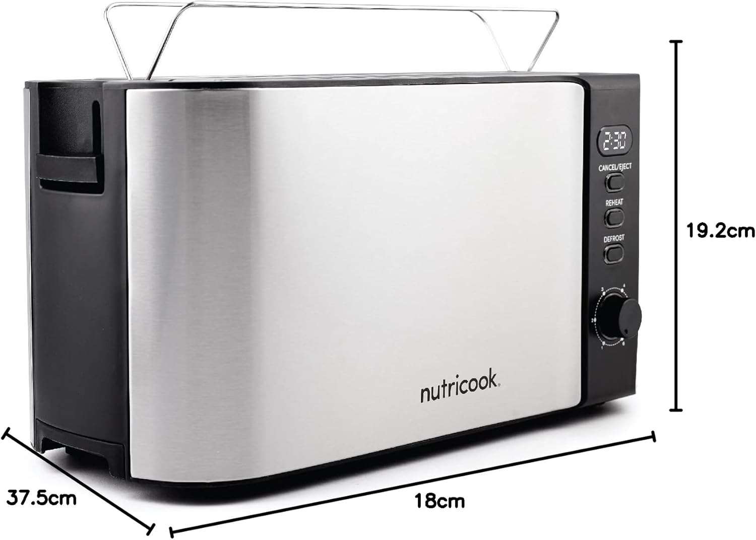 Nutricook Digital 4-Slice Toaster with LED Display