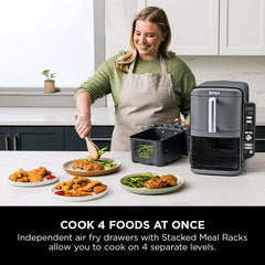 Ninja Double Stack XL 2-Level Air Fryer with Smart Cook System 9.5L