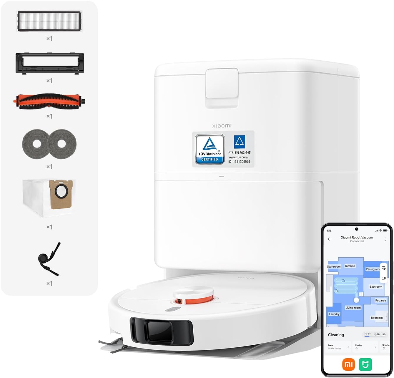 Xiaomi Robot Vacuum H50 Pro | 15000Pa AI Robot Vacuum