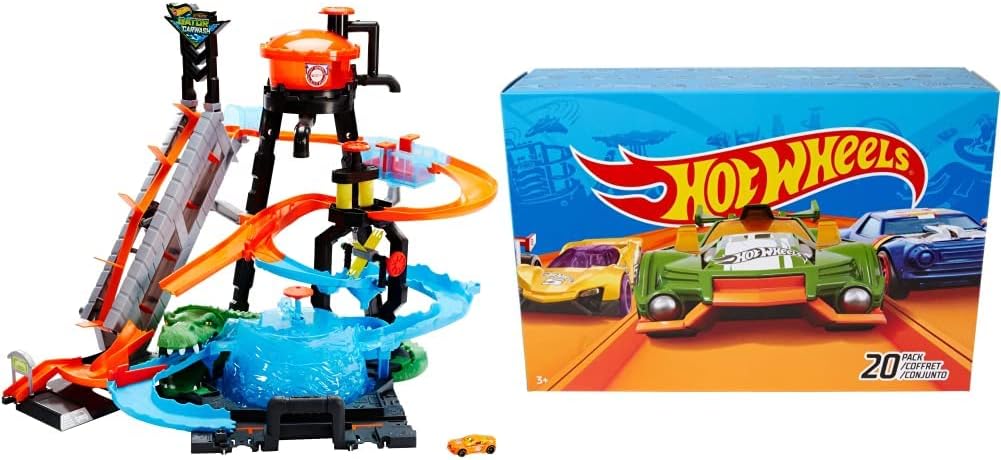 Hot Wheels City Gator Car Wash Connectable Play Set