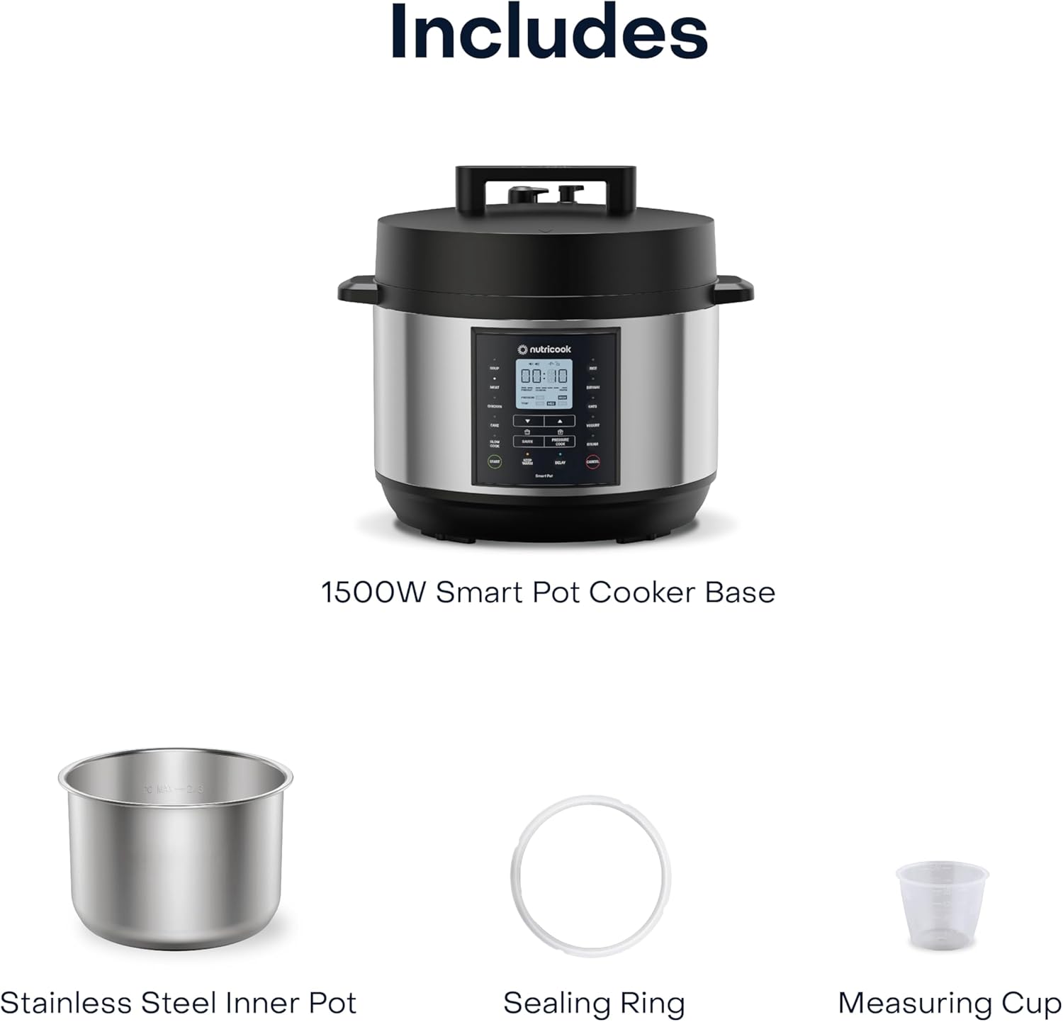 Nutricook Smart Pot 2 1500 Watts - Stainless steel