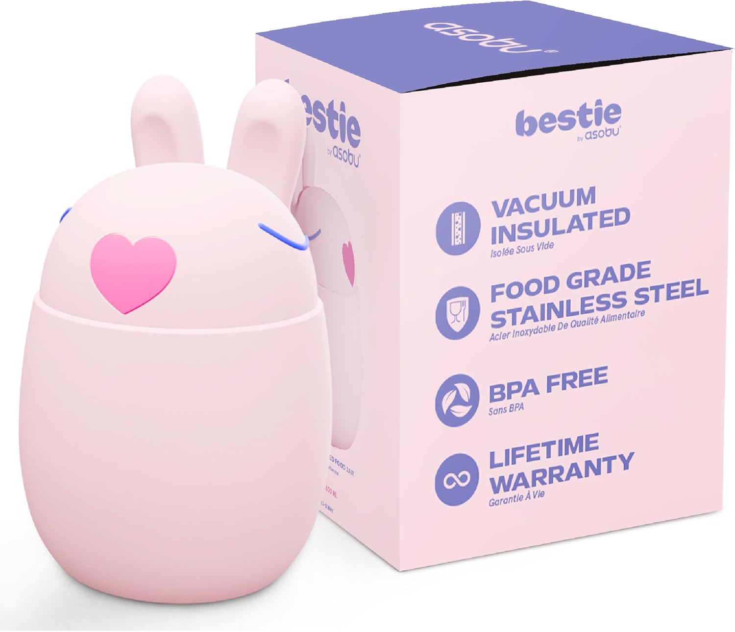 Bestie Foodie Kids Insulated Food Jar – Cute Character Lunch Container for Children
