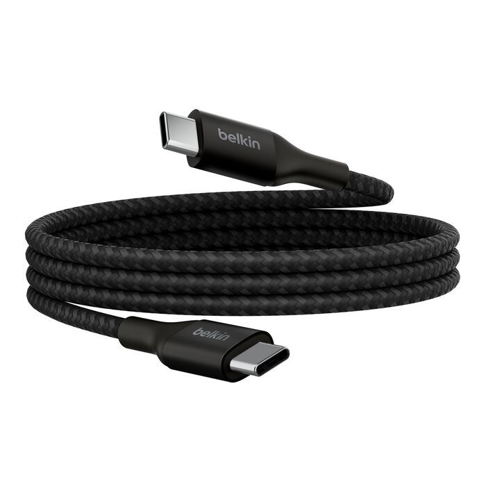 BELKIN BOOSTCHARGE C - C BRAIDED CABLE 240W 1M - BLACK BELKIN BOOSTCHARGE C - C BRAIDED CABLE 240W 1M - BLACK