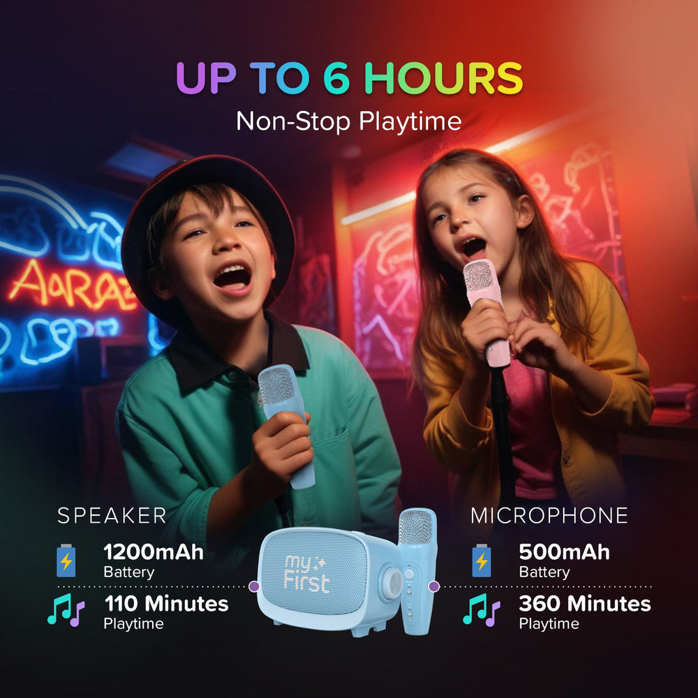 Kids singing with myFirst Voice 2 Blue