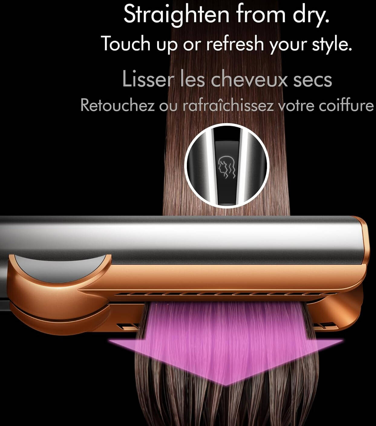 Dyson Airstrait dryer and straightener - Nickel/Copper