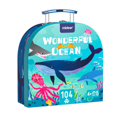 Mideer Portable Puzzle Box: Wonderful Ocean 104P