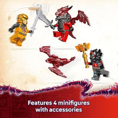 LEGO NINJAGO Ras and Arin’s Super Storm Jet Toy with a Dragon Drone