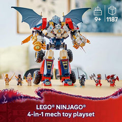 LEGO NINJAGO Zane's Ultra Combiner Mech Ninja Toy - 4-in-1 Toy Set