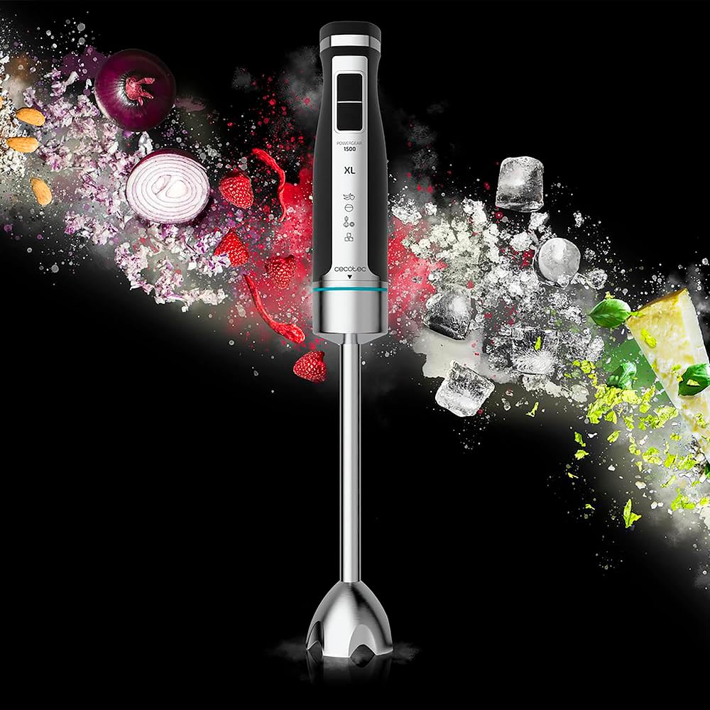Cecotec PowerGear 1500 XL Cream Hand Blender Titanium Blades