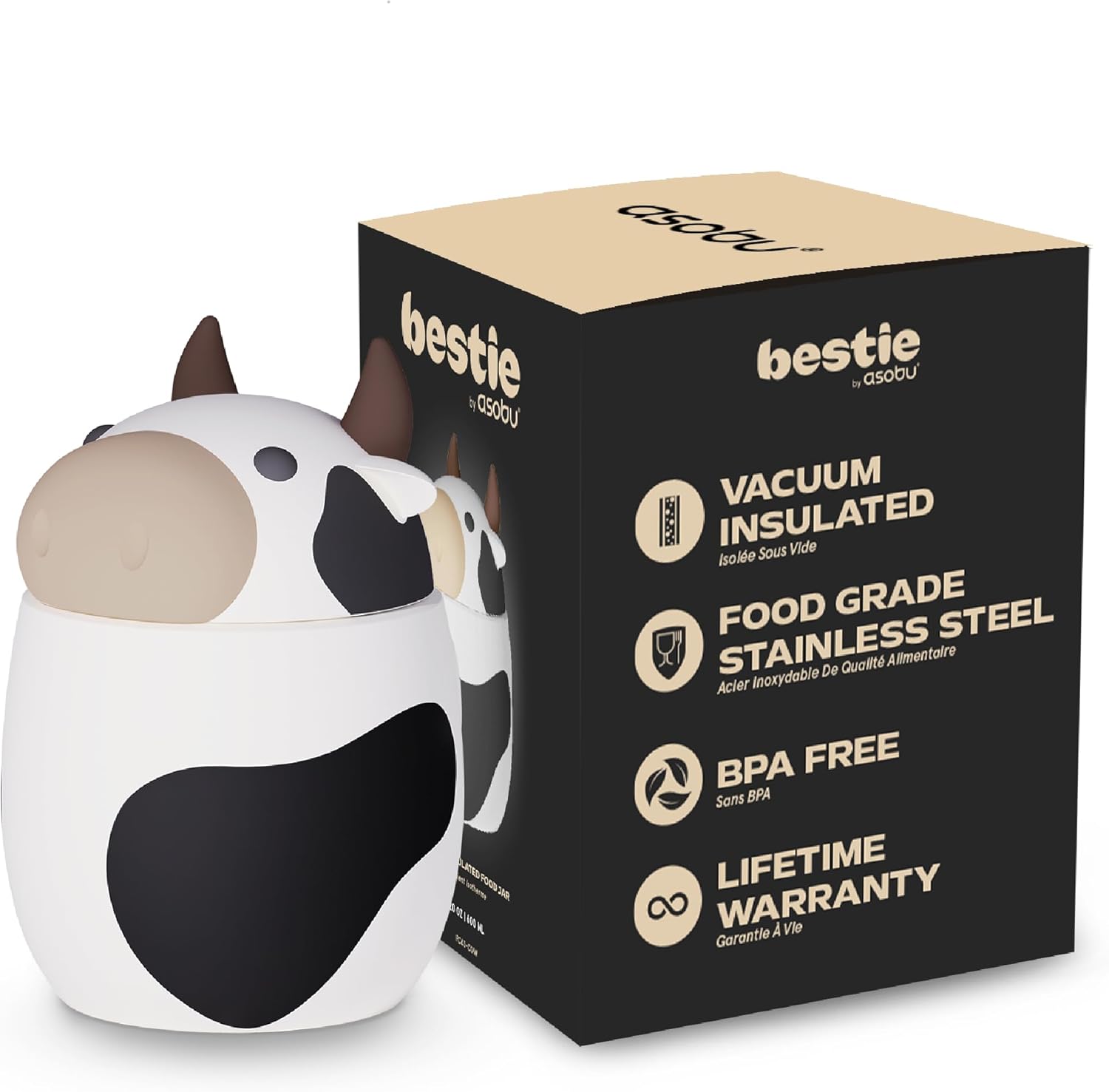 Bestie Foodie Kids Insulated Food Jar – Cute Character Lunch Container for Children