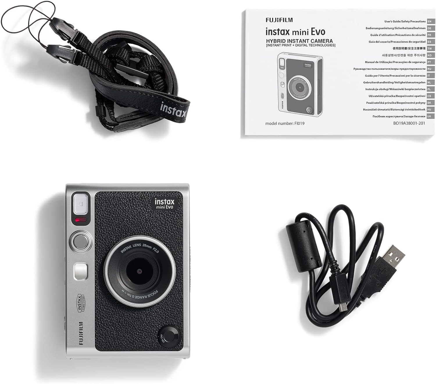 Fujifilm Instax Mini EVO Instant Camera - Black