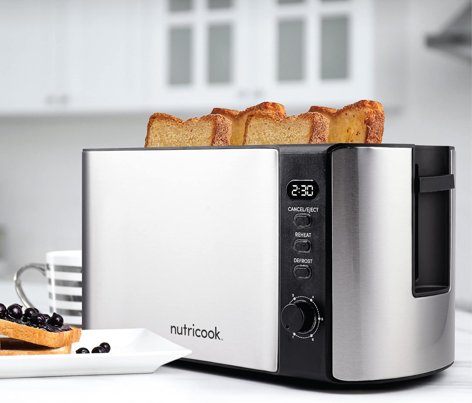 Nutricook Digital 4-Slice Toaster with LED Display