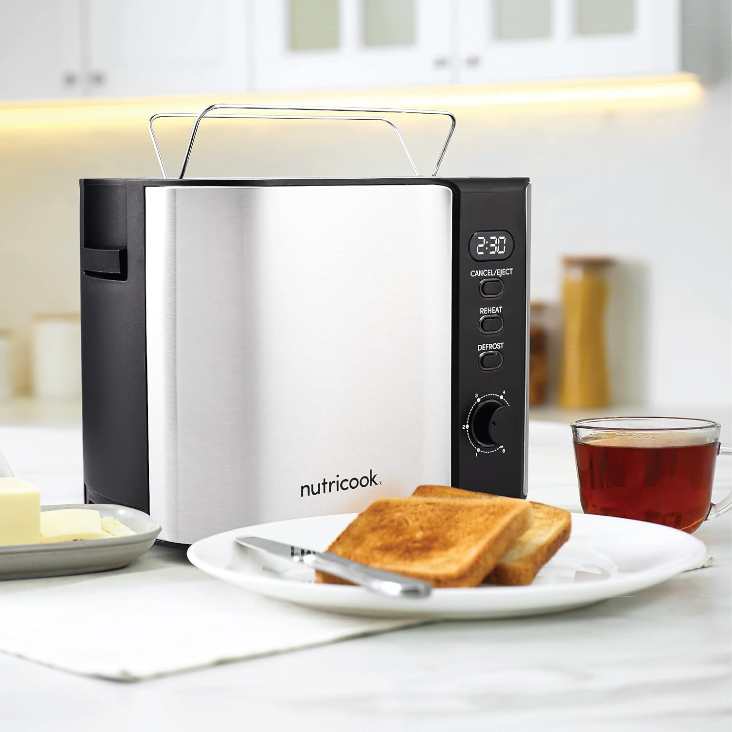 Nutricook Digital 2 Slice Toaster with LED Display