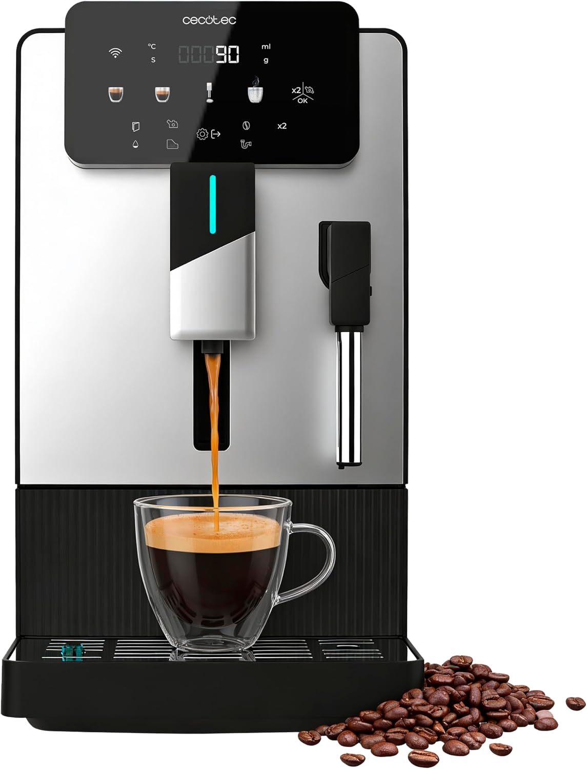 Cecotec Cremmaet Latte Automatic Coffee Machine 19 Bar Milk Tank